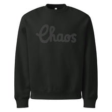 Load image into Gallery viewer, 5preview unisex oversized heavyweight sweatshirt vintage black with Chaos print on front
